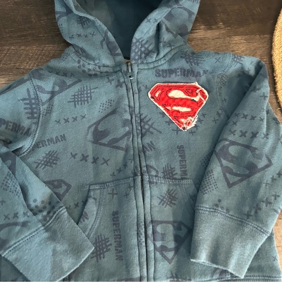 Superman DC Comics Jacket Hoodie Sweater Toddler Boys 24 Months - Picture 2 of 3